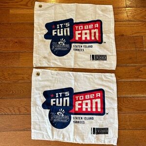 90s Yankee Fan Towels Set of 2 Staten Island Chamber of Commerce Fun To Be A Fan